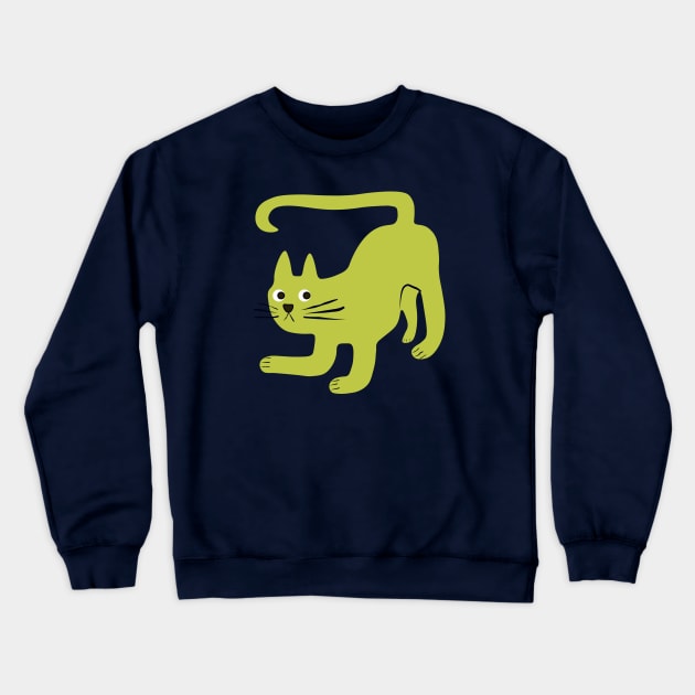 Big Yellow Cat (No Background) Crewneck Sweatshirt by Huge Potato